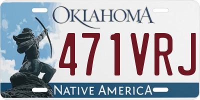 OK license plate 471VRJ