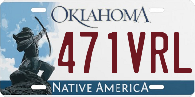 OK license plate 471VRL