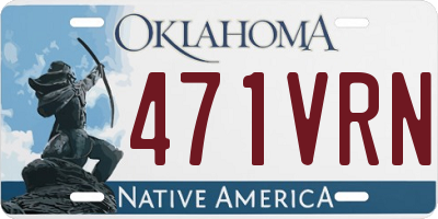 OK license plate 471VRN