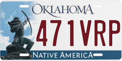OK license plate 471VRP