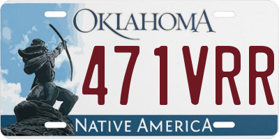 OK license plate 471VRR