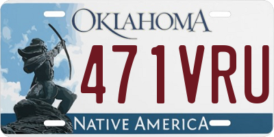 OK license plate 471VRU