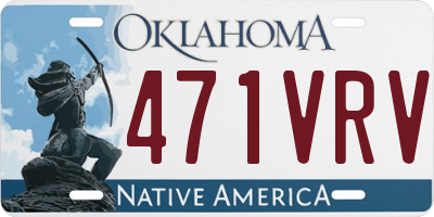 OK license plate 471VRV