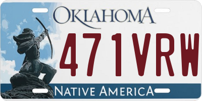 OK license plate 471VRW