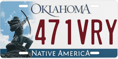 OK license plate 471VRY