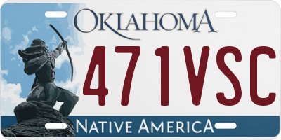 OK license plate 471VSC