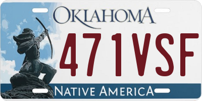 OK license plate 471VSF