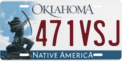 OK license plate 471VSJ