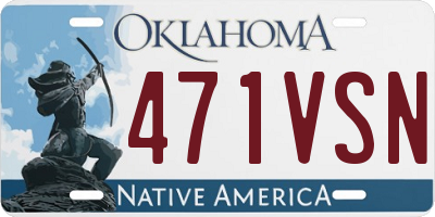 OK license plate 471VSN