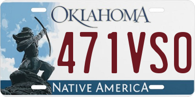 OK license plate 471VSO