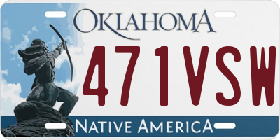 OK license plate 471VSW