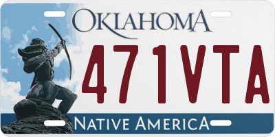 OK license plate 471VTA