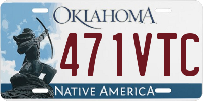 OK license plate 471VTC