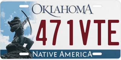 OK license plate 471VTE