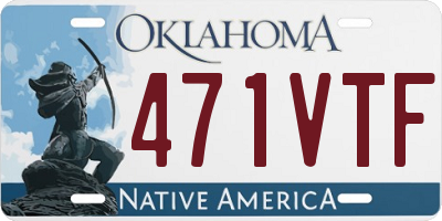 OK license plate 471VTF