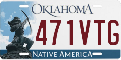 OK license plate 471VTG
