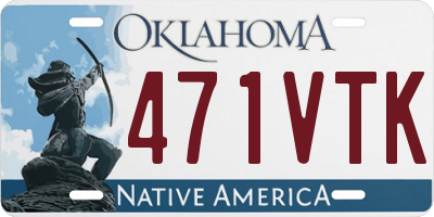 OK license plate 471VTK