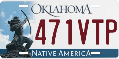 OK license plate 471VTP