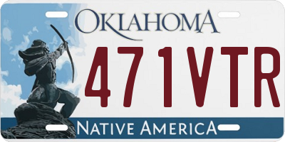 OK license plate 471VTR