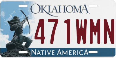OK license plate 471WMN