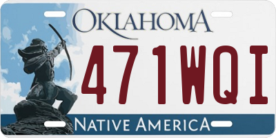 OK license plate 471WQI