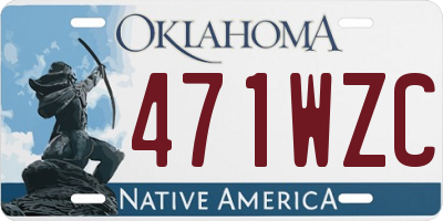 OK license plate 471WZC