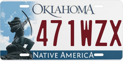 OK license plate 471WZX