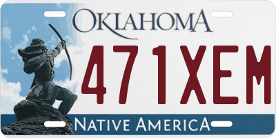 OK license plate 471XEM