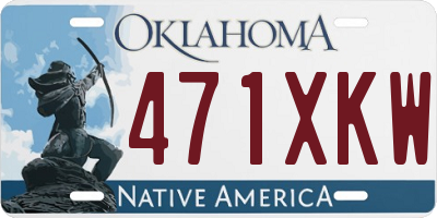 OK license plate 471XKW