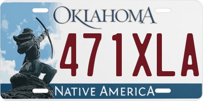 OK license plate 471XLA