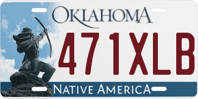 OK license plate 471XLB