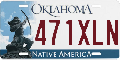 OK license plate 471XLN