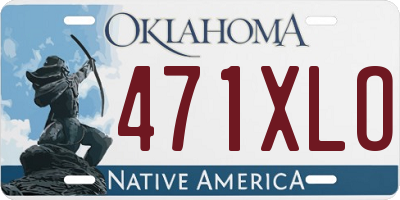 OK license plate 471XLO