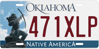 OK license plate 471XLP