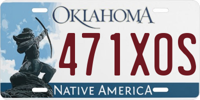 OK license plate 471XOS