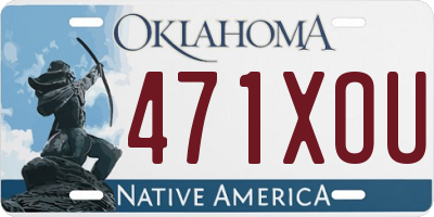OK license plate 471XOU