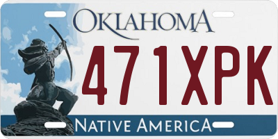 OK license plate 471XPK