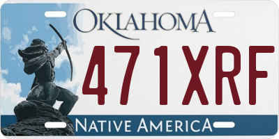 OK license plate 471XRF