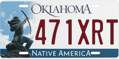OK license plate 471XRT