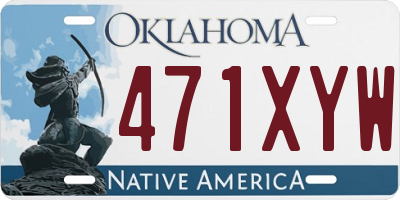 OK license plate 471XYW