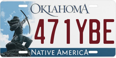 OK license plate 471YBE