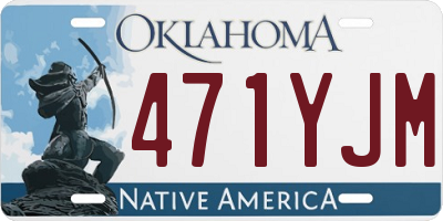 OK license plate 471YJM