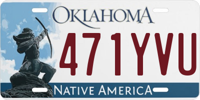 OK license plate 471YVU