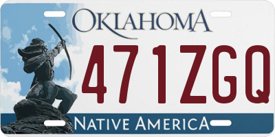 OK license plate 471ZGQ