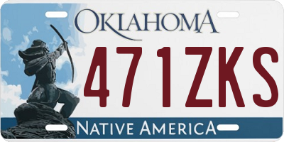 OK license plate 471ZKS