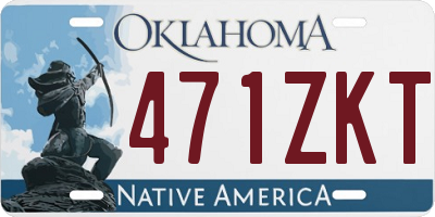 OK license plate 471ZKT