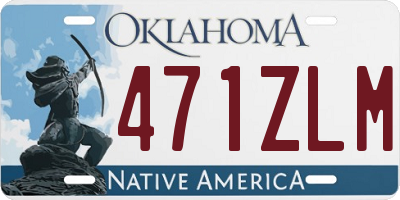 OK license plate 471ZLM