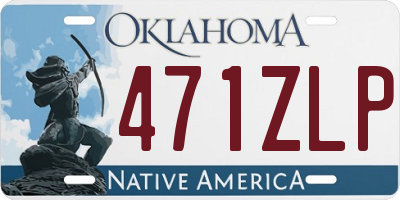 OK license plate 471ZLP