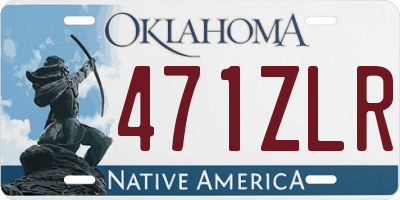 OK license plate 471ZLR