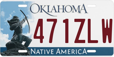 OK license plate 471ZLW